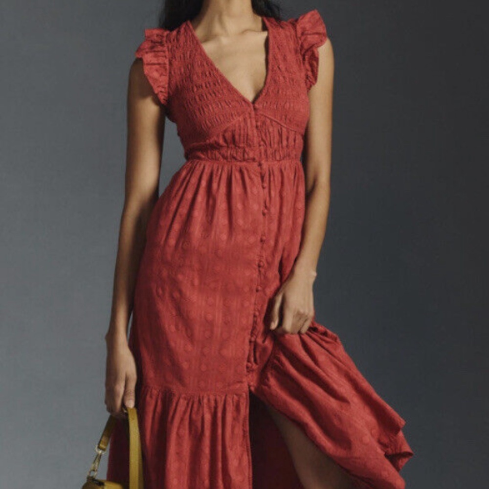 Anthropologie The Peregrine Midi Dress Size XS